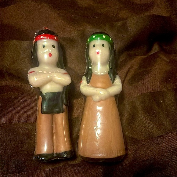 VTG RARE Native American Man Woman set of 2 from The Vermont Country Store - Picture 4 of 11